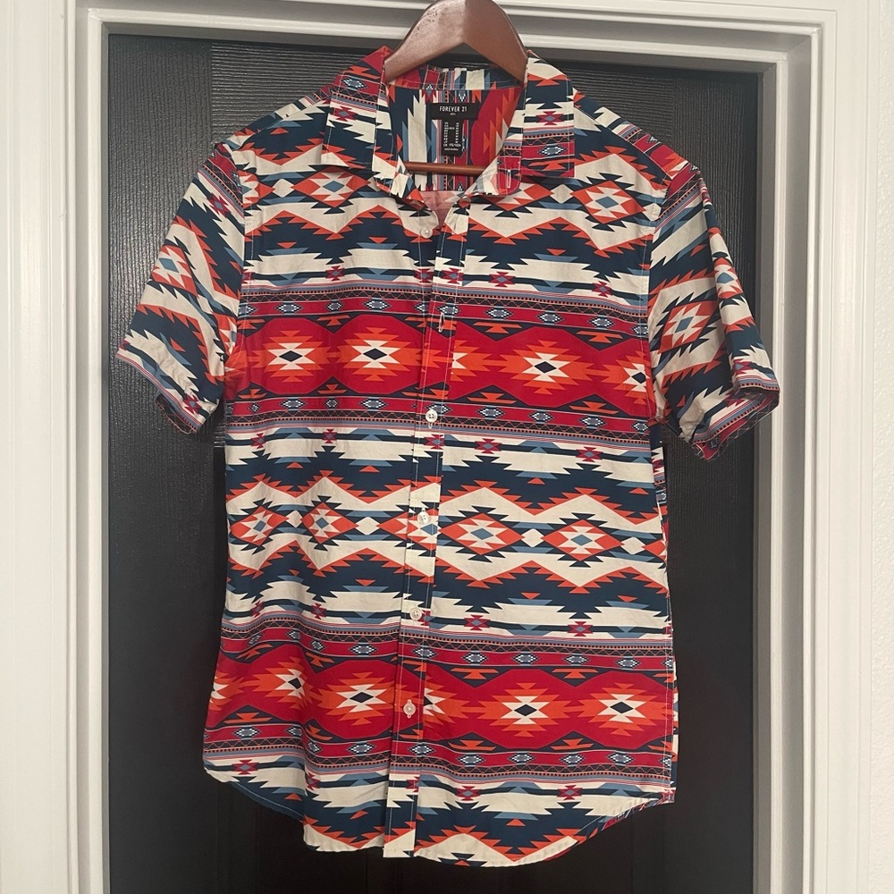 Mens collard short sleeve